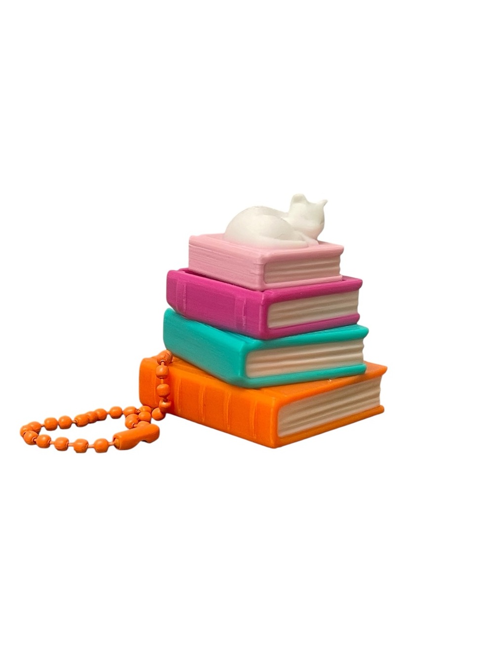 Mini Book Tower Clicker Fidget Keychain